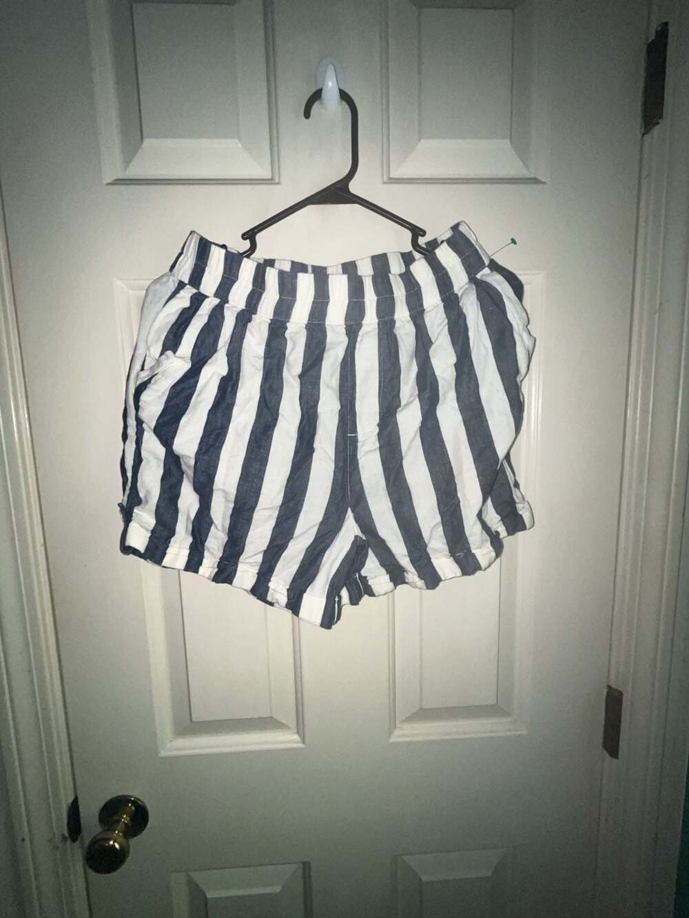 Pact Women's Size M Striped Elastic Waist Shorts